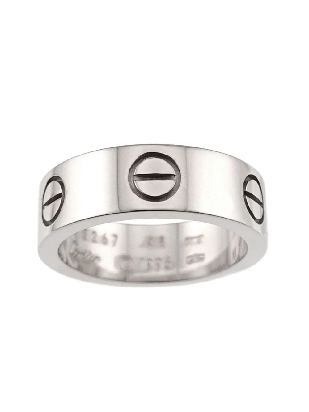 Cartier Love Classic 48 Ring 18k WG White Gold 750